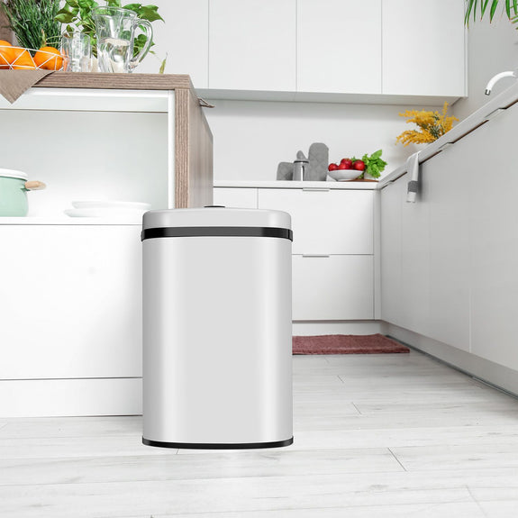 Automatische Prullenbak / Afvalemmer / Sensorprullenbak - 50 Liter - Wit - Rechthoek - Afbeelding 2