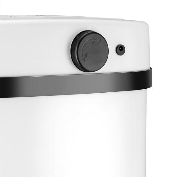 WellHome - Afvalbak van roestvrij staal met automatische sensor en vleugeldeksel, wit, 70L - 41 x 26,5 x 77 cm WellHome - Afvalbak van roestvrij staal met automatische sensor en vleugeldeksel, wit, 70L - 41 x 26,5 x 77 cm