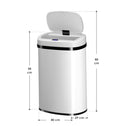 Automatische Prullenbak / Afvalemmer / Sensorprullenbak - 50 Liter - Wit - Rechthoek