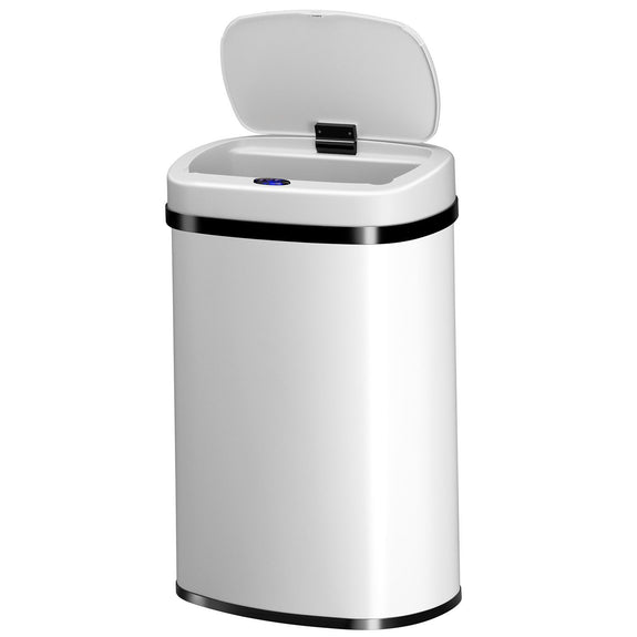 Automatische Prullenbak / Afvalemmer / Sensorprullenbak - 50 Liter - Wit - Rechthoek - Afbeelding 1