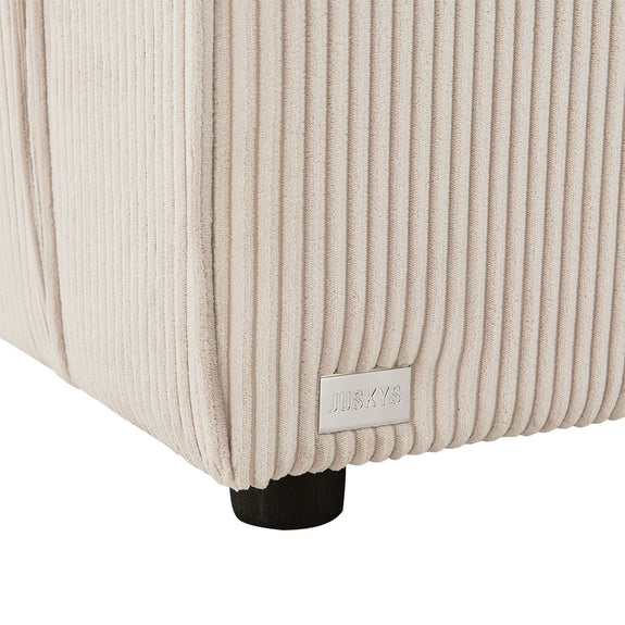 Modulaire Bank / Zitbank Domas S - Beige - Corduroy bekleding - Afbeelding 11