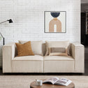 Modulaire Bank / Zitbank Domas S - Beige - Corduroy bekleding