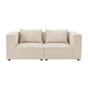Modulaire Bank / Zitbank Domas S - Beige - Corduroy bekleding
