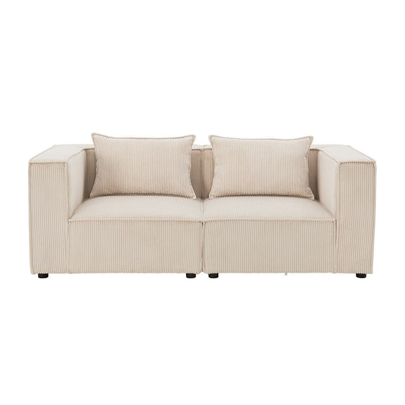 Modulaire Bank / Zitbank Domas S - Beige - Corduroy bekleding - Afbeelding 3