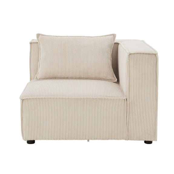 Modulaire Bank / Zitbank Domas S - Beige - Corduroy bekleding - Afbeelding 4