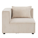 Modulaire Bank / Zitbank Domas S - Beige - Corduroy bekleding