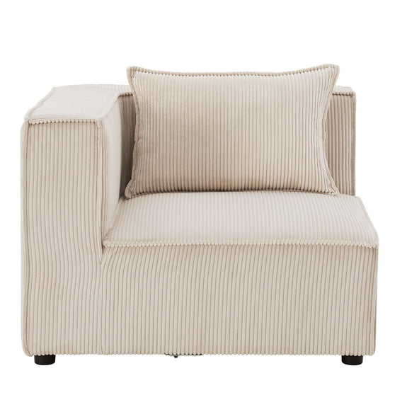 Modulaire Bank / Zitbank Domas S - Beige - Corduroy bekleding - Afbeelding 6