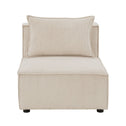 Modulaire Bank / Zitbank Domas M - Beige - Corduroy bekleding