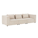 Modulaire Bank / Zitbank Domas M - Beige - Corduroy bekleding