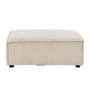 Modulaire Bank / Hoekbank Domas XL - Beige - Corduroy bekleding