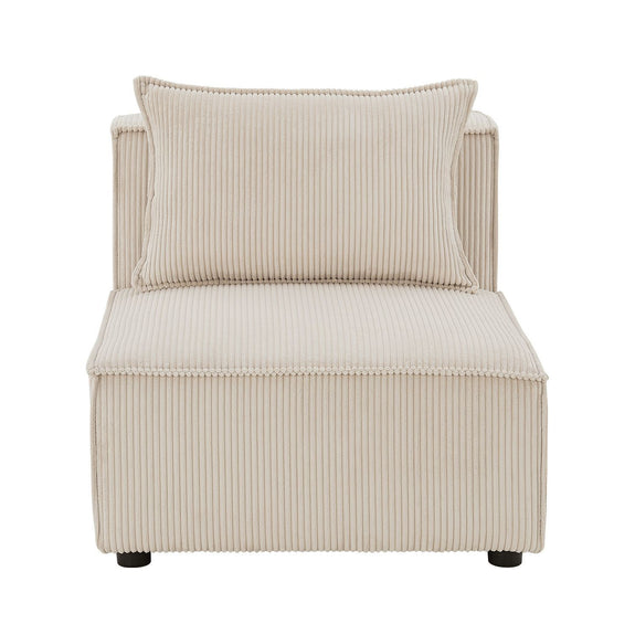 Modulaire Bank / Hoekbank Domas XL - Beige - Corduroy bekleding - Afbeelding 10