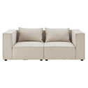 Modulaire Bank / Zitbank Domas S - Beige - Stoffen bekleding