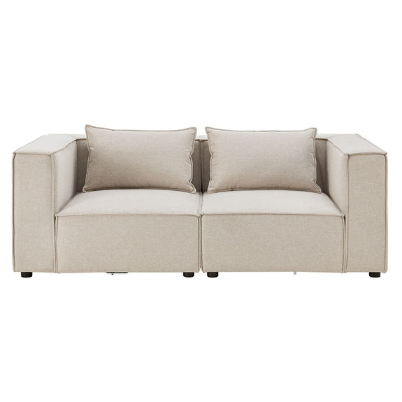 Modulaire Bank / Zitbank Domas S - Beige - Stoffen bekleding - Afbeelding 3