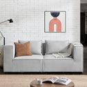 Modulaire Bank / Zitbank Domas S - Licht grijs - Stoffen bekleding