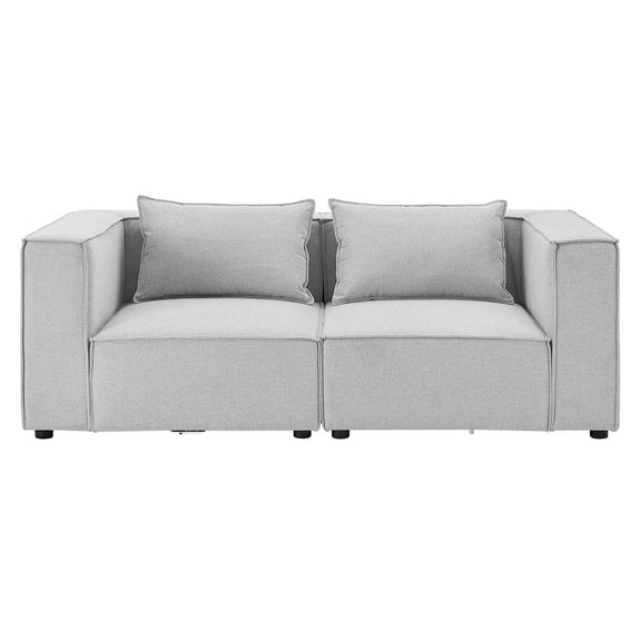 Modulaire Bank / Zitbank Domas S - Licht grijs - Stoffen bekleding - Afbeelding 3
