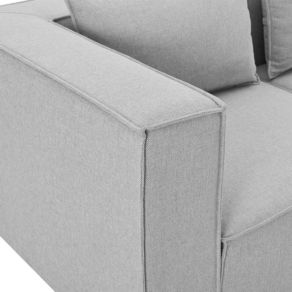 Modulaire Bank / Zitbank Domas S - Licht grijs - Stoffen bekleding - Afbeelding 8