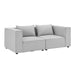 Modulaire Bank / Zitbank Domas S - Licht grijs - Stoffen bekleding