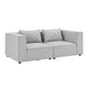 Modulaire Bank / Zitbank Domas S - Licht grijs - Stoffen bekleding