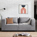 Modulaire Bank / Zitbank Domas S - Donkergrijs - Stoffen bekleding