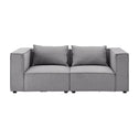 Modulaire Bank / Zitbank Domas S - Donkergrijs - Stoffen bekleding