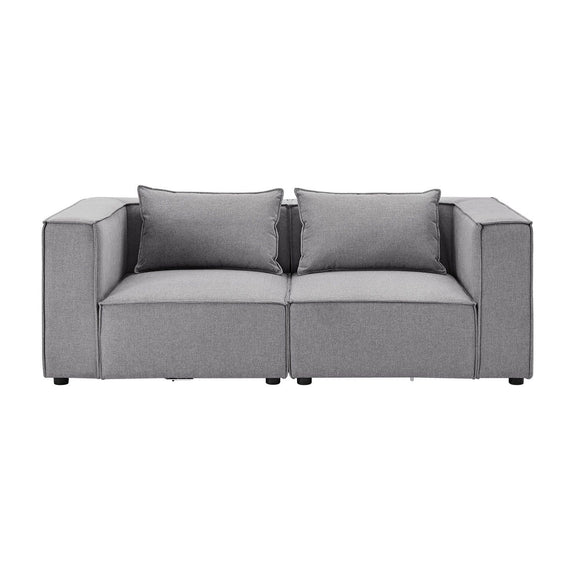 Modulaire Bank / Zitbank Domas S - Donkergrijs - Stoffen bekleding - Afbeelding 3