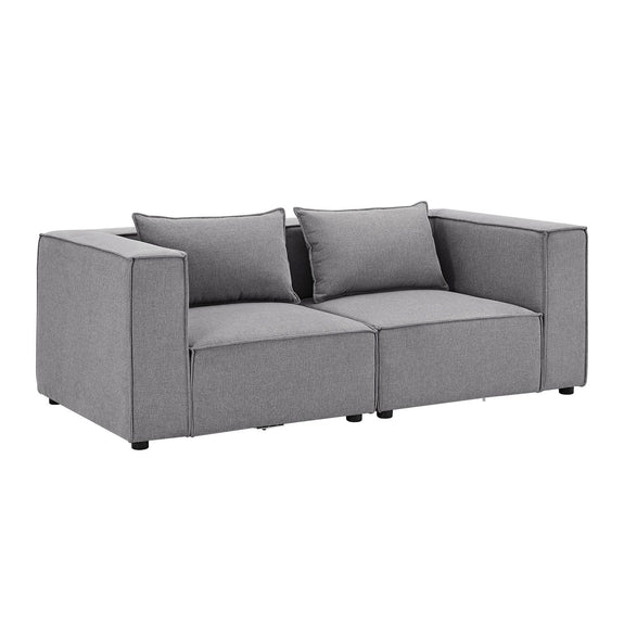 Modulaire Bank / Zitbank Domas S - Donkergrijs - Stoffen bekleding - Afbeelding 1