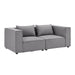 Modulaire Bank / Zitbank Domas S - Donkergrijs - Stoffen bekleding