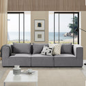 Modulaire Bank / Zitbank Domas M - Donkergrijs - Stoffen bekleding