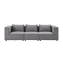 Modulaire Bank / Zitbank Domas M - Donkergrijs - Stoffen bekleding