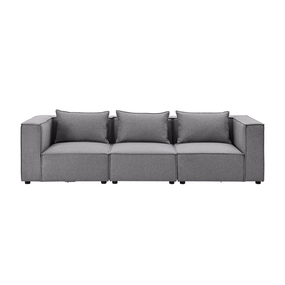 Modulaire Bank / Zitbank Domas M - Donkergrijs - Stoffen bekleding - Afbeelding 3