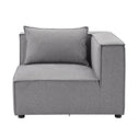 Modulaire Bank / Zitbank Domas M - Donkergrijs - Stoffen bekleding