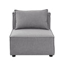 Modulaire Bank / Zitbank Domas M - Donkergrijs - Stoffen bekleding