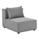 Modulaire Bank / Zitbank Domas M - Donkergrijs - Stoffen bekleding