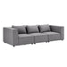 Modulaire Bank / Zitbank Domas M - Donkergrijs - Stoffen bekleding