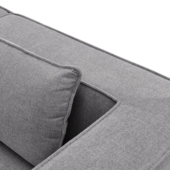 Modulaire Bank / Hoekbank Domas L - Donkergrijs - Stoffen bekleding - Afbeelding 13