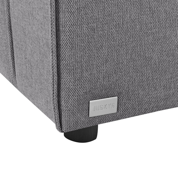 Modulaire Bank / Hoekbank Domas L - Donkergrijs - Stoffen bekleding - Afbeelding 15