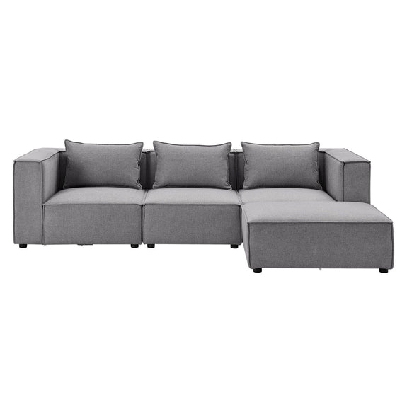 Modulaire Bank / Hoekbank Domas L - Donkergrijs - Stoffen bekleding - Afbeelding 3