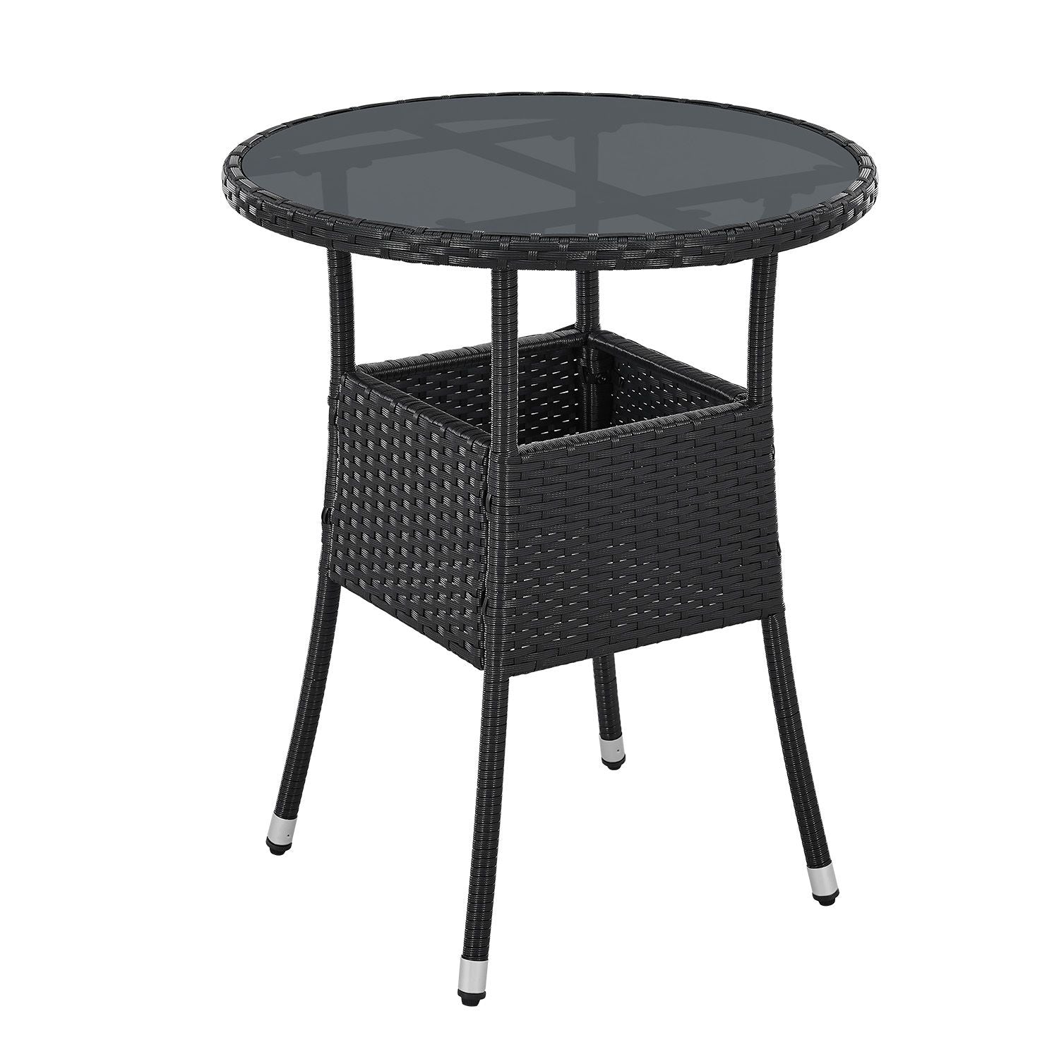 Yaheetech Polyrotan tuintafel, koffietafel, terrastafel, bijzettafel