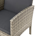 Juskys Loungeset / Tuinset Turijn - 7 personen - Polyrotan - Donkergrijs - Incl. Kussens