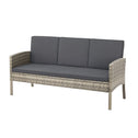 Juskys Loungeset / Tuinset Turijn - 7 personen - Polyrotan - Donkergrijs - Incl. Kussens