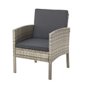 Juskys Loungeset / Tuinset Turijn - 7 personen - Polyrotan - Donkergrijs - Incl. Kussens