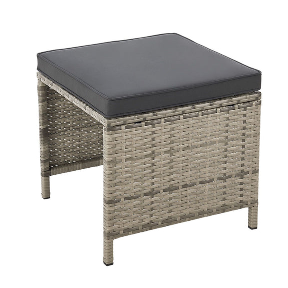 Juskys Loungeset / Tuinset Turijn - 7 personen - Polyrotan - Donkergrijs - Incl. Kussens - Afbeelding 8