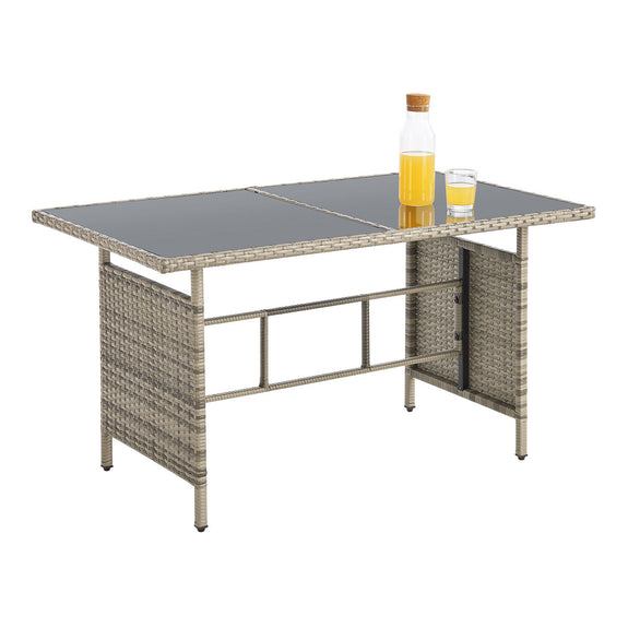 Juskys Loungeset / Tuinset Turijn - 7 personen - Polyrotan - Donkergrijs - Incl. Kussens - Afbeelding 9