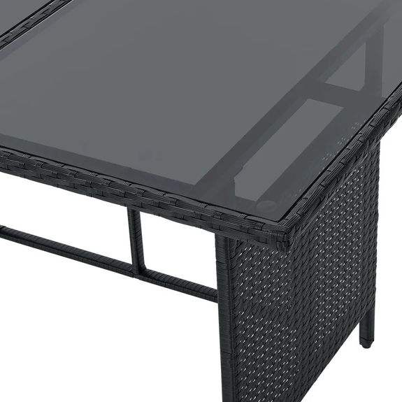 Tuinset / Loungeset / Zitgroep Turin - 7 personen - Polyrattan - Incl. kussens - Zwart - Afbeelding 4