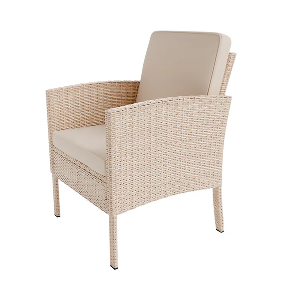 Tuinset / Loungeset / Zitgroep Turin - 7 personen - Polyrattan - Incl. kussens - Crème - Afbeelding 3