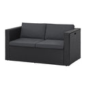 Polyrotan Loungeset / Tuinset Salou - Zwart - Incl. Kussens