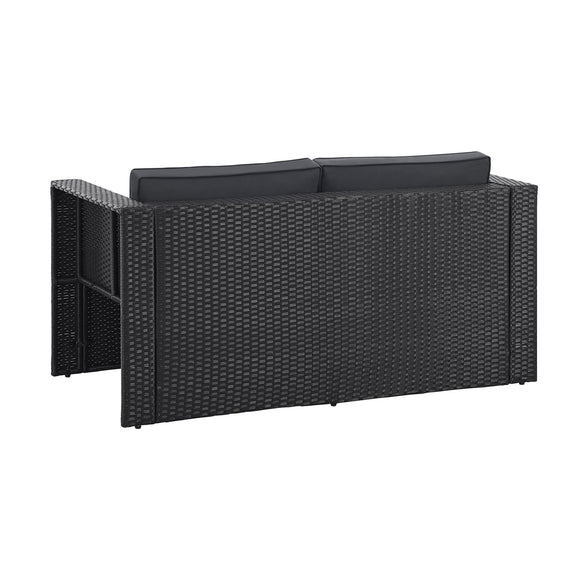 Polyrotan Loungeset / Tuinset Salou - Zwart - Incl. Kussens - Afbeelding 7