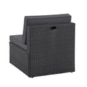 Polyrotan Loungeset / Tuinset Salou - Zwart - Incl. Kussens