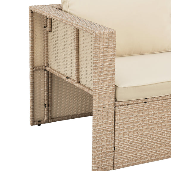 Polyrotan Loungeset / Tuinset Salou - Crème - Incl. Kussens - Afbeelding 14