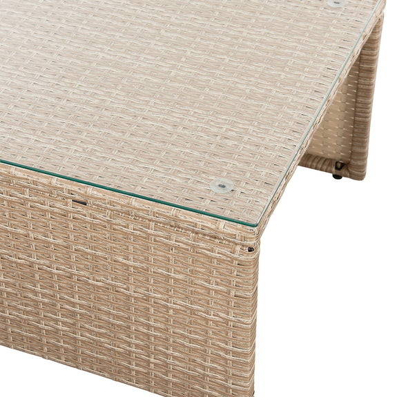 Polyrotan Loungeset / Tuinset Salou - Crème - Incl. Kussens - Afbeelding 16